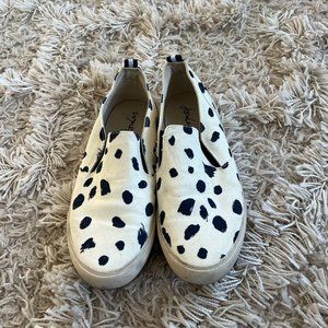 Joules Fay Slip On Sneakers cream and navy cotton canvas size 38